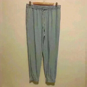Ellen Tracy - Light Cotton Pants -  Light Denim Blue - Size M